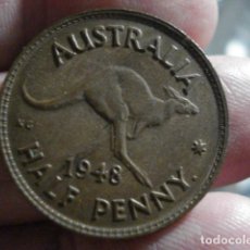 Monedas antiguas de Oceanía: EXCELENTE MONEDA DE AUSTRALIA - MEDIO PENIQUE 1948 - MIRA OTRAS SIMILARES EN VENTA