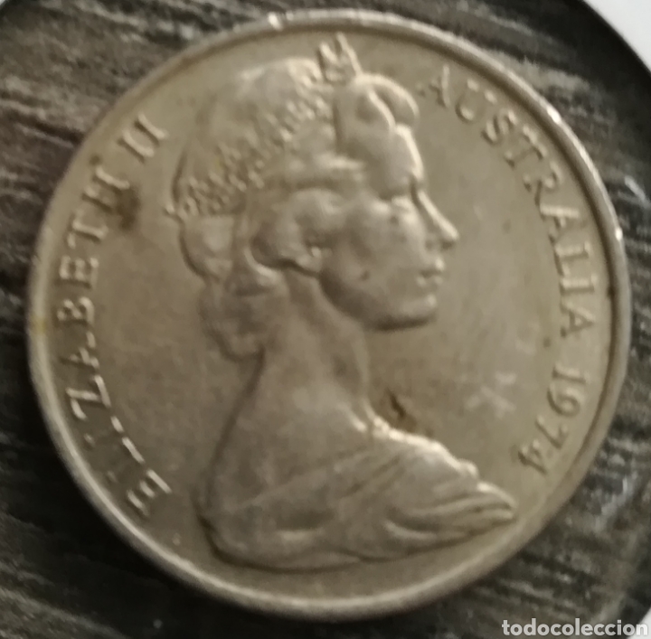 Monedas antiguas de Ocean&iacute;a: Moneda Australia 10 centimos 1974 - Foto 2