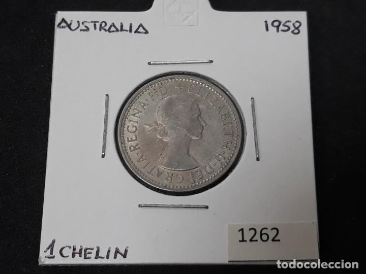 Monedas antiguas de Ocean&iacute;a: Australia 1 chel&iacute;n 1958 - Foto 1