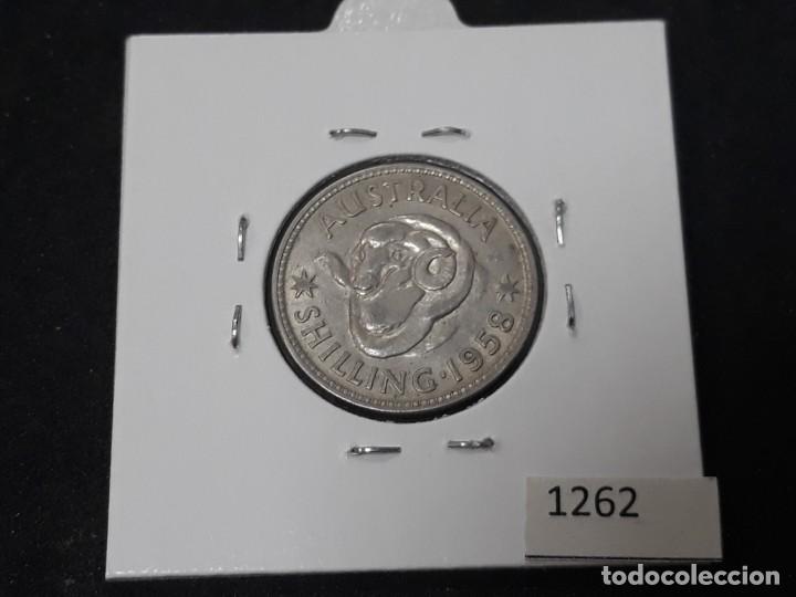 Monedas antiguas de Ocean&iacute;a: Australia 1 chel&iacute;n 1958 - Foto 2