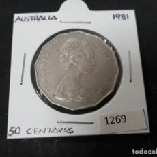 Monedas antiguas de Oceanía: AUSTRALIA 50 CENTAVOS 1981. Lote 198766900