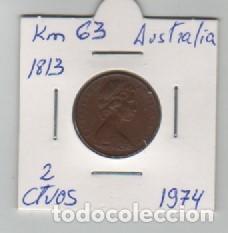 Monedas antiguas de Ocean&iacute;a: MONEDA AUSTRALIA 2 CENTAVO 1974 - Foto 1