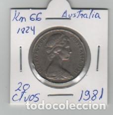 Monedas antiguas de Ocean&iacute;a: MONEDA AUSTRALIA 20 CENTAVO 1981 - Foto 1