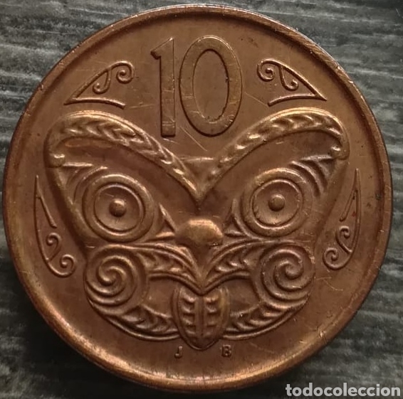 Monedas antiguas de Ocean&iacute;a: Moneda Nueva Zelanda 10 c&eacute;ntimos 2015 - Foto 1