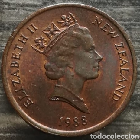 Monedas antiguas de Ocean&iacute;a: Moneda Nueva Zelanda 1 c&eacute;ntimo 1988 - Foto 2