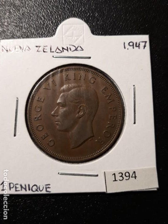 Monedas antiguas de Oceanía: Nueva Zelanda 1 penique 1947 - Foto 1 - 217583541