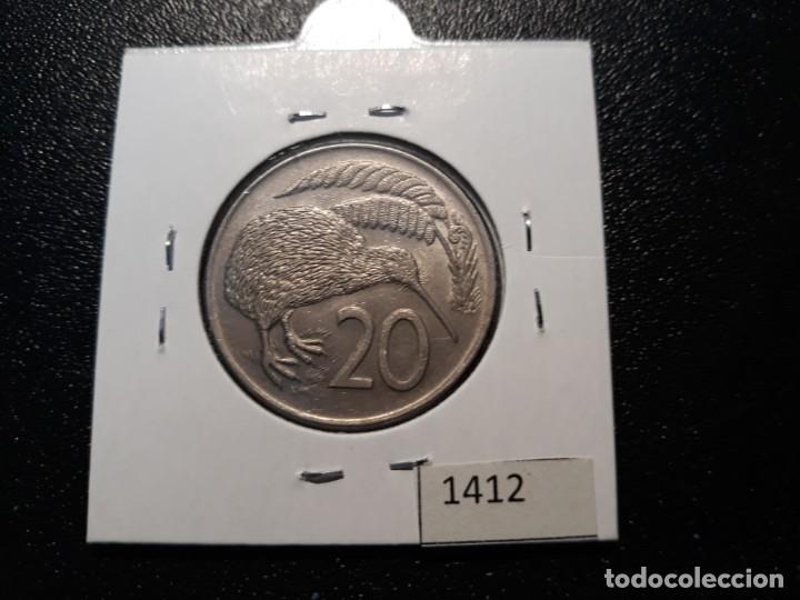 Monedas antiguas de Ocean&iacute;a: Nueva Zelanda 20 centavos 1973 - Foto 2