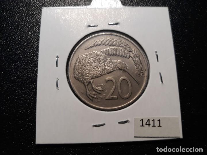 Monedas antiguas de Ocean&iacute;a: Nueva Zelanda 20 centavos 1972 - Foto 2