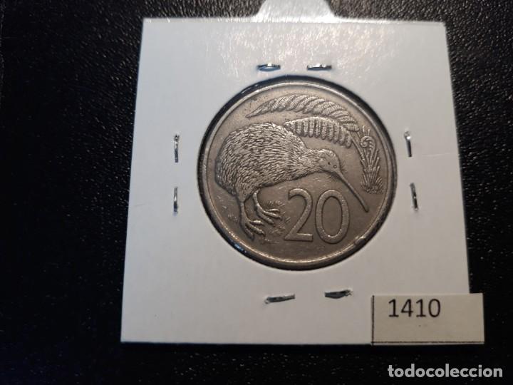 Monedas antiguas de Ocean&iacute;a: Nueva Zelanda 20 centavos 1967 - Foto 2