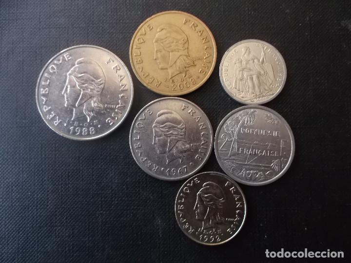 Monedas antiguas de Ocean&iacute;a: conjunto de 6 monedas de la Polynesia Francesa - Foto 2