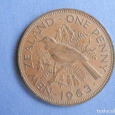Monedas antiguas de Oceanía: NUEVA ZELANDA MONEDA 1 PENNY AÑO 1963 CONSERVACIÓN = MBC. Lote 235340410