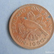 Monedas antiguas de Oceanía: NUEVA ZELANDA MONEDA 1 PENNY AÑO 1960 CONSERVACIÓN = BC. Lote 235340645