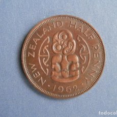 Monedas antiguas de Oceanía: NUEVA ZELANDA MONEDA HALF 1/2 PENNY AÑO 1962 CONSERVACIÓN = BC. Lote 235346080