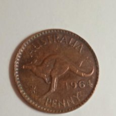 Monedas antiguas de Oceanía: MONEDA AUSTRALIA 1 PENNY, REYNA ELIZABETH II. AÑO 1964. Lote 237744285