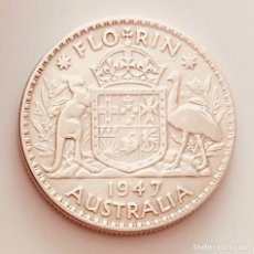 Monedas antiguas de Oceanía: BONITO FLORIN PLATA 1947 IMPERIO BRITÁNICO AUSTRALIA. Lote 239462075