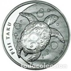 Monedas antiguas de Oceanía: FIJI 2 DOLARES 2013. TORTUGA CAREY (ERETMOCHELYS IMBRICATA). PLATA. Lote 246355060