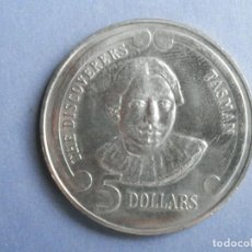 Monedas antiguas de Oceanía: NUEVA ZELANDA MONEDA 5 DOLARES AÑO 1992 THE DISCOVERERS TASMAN. CONSERVACIÓN: SC -