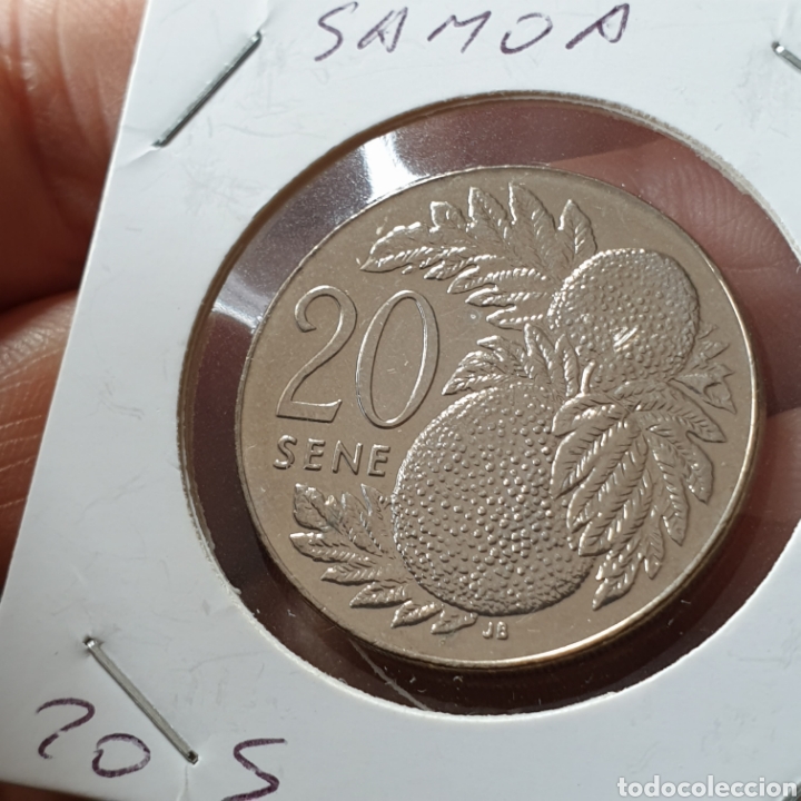 Monedas antiguas de Ocean&iacute;a: Samoa 20 sene 2002 flora - Foto 1