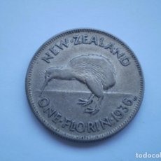 Monedas antiguas de Oceanía: 16SCE14 NUEVA ZELANDA FLORÍN DE PLATA 1936
