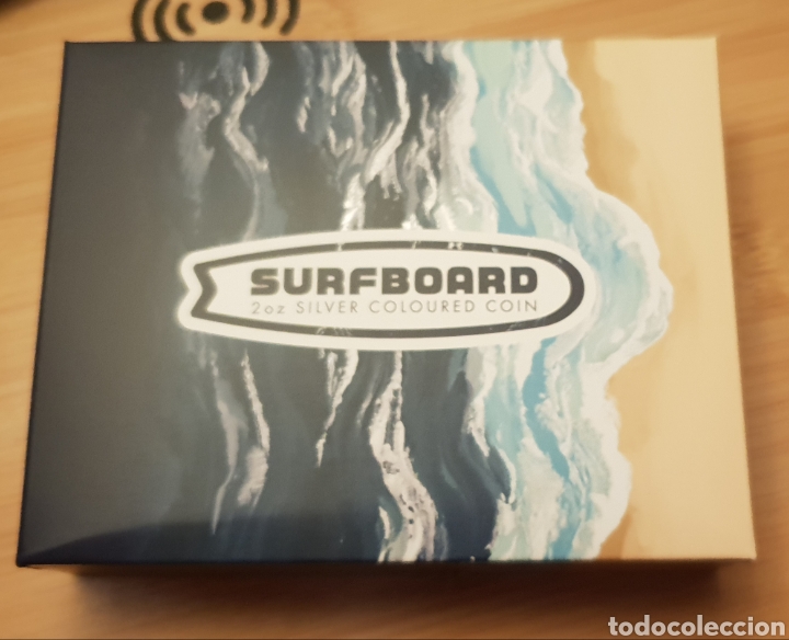 Monedas antiguas de Ocean&iacute;a: Moneda de plata de 2 onzas. Tabla de surf - Foto 3