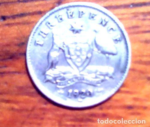 Monedas antiguas de Ocean&iacute;a: plata australia 3 three pence 1920 - Foto 1
