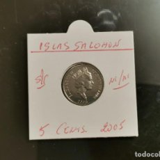 Monedas antiguas de Oceanía: ISLAS SALOMON 5 CENTIMOS 2005 S/C KM=25A (NIQUEL-ACERO)