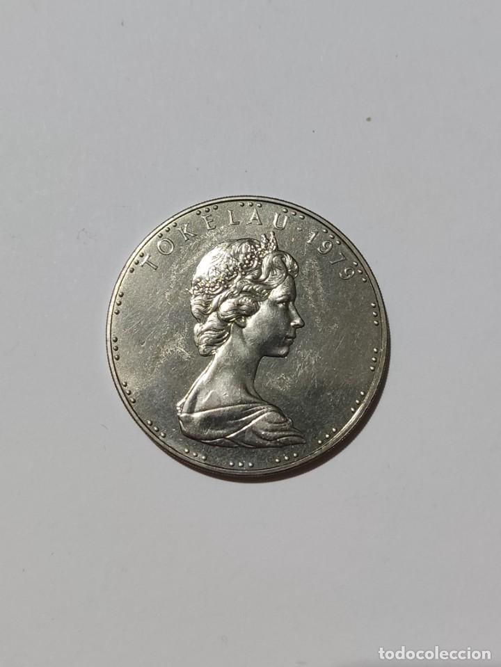 Monedas antiguas de Ocean&iacute;a: TOKELAU. 1 $ 1979. - Foto 2