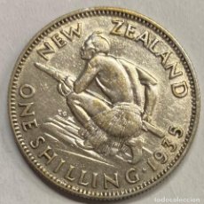 Monedas antiguas de Oceanía: NUEVA ZELANDA, MONEDA DE 1 CHELÍN, AÑO 1935. Lote 311238603