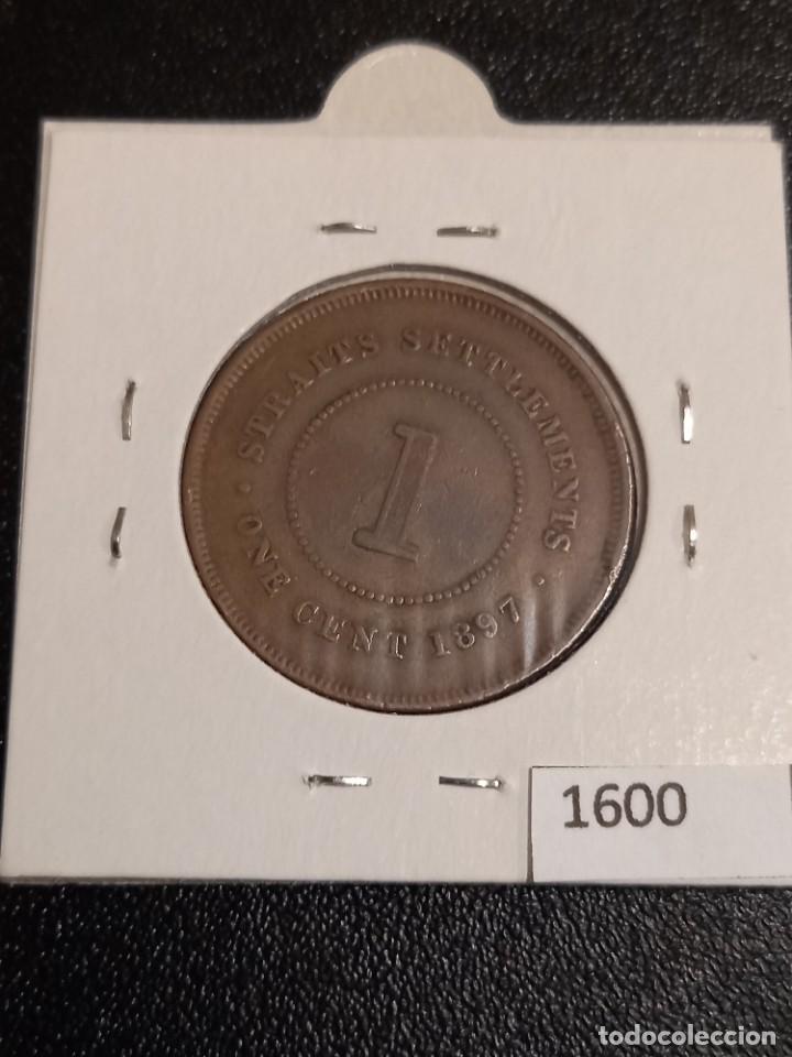 Monedas antiguas de Ocean&iacute;a: Malasia 1 c&eacute;ntimos 1897 - Foto 2