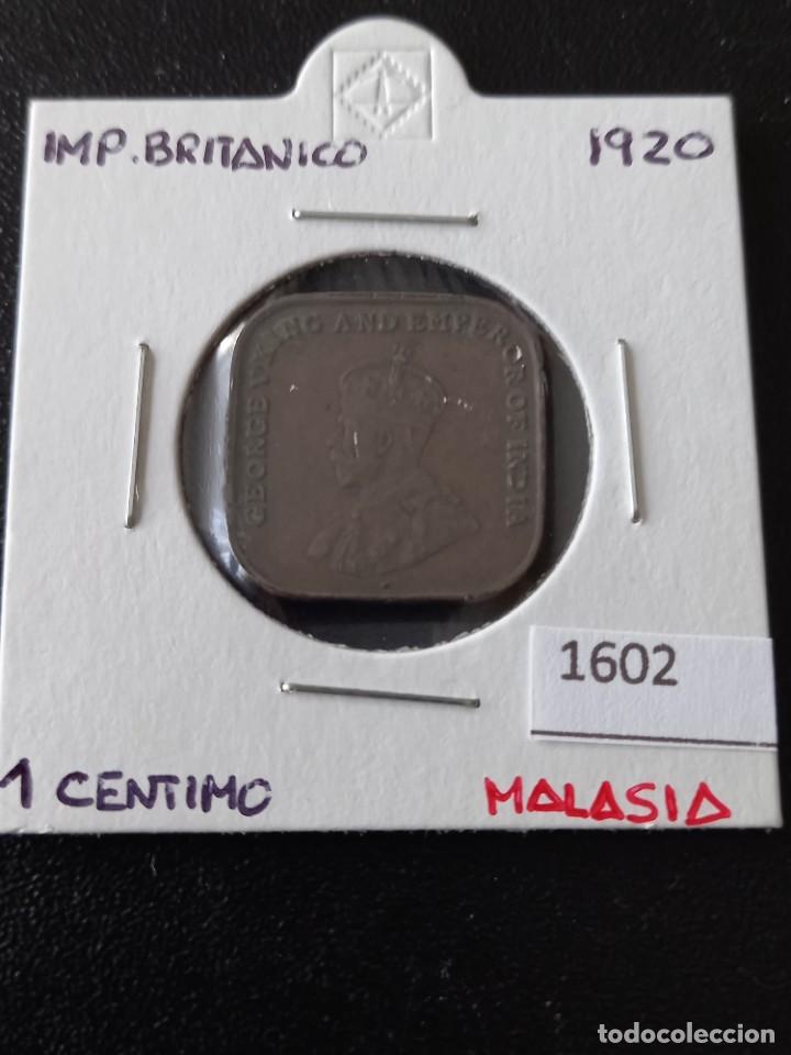 Monedas antiguas de Ocean&iacute;a: Malasia 1 c&eacute;ntimos 1920 - Foto 1