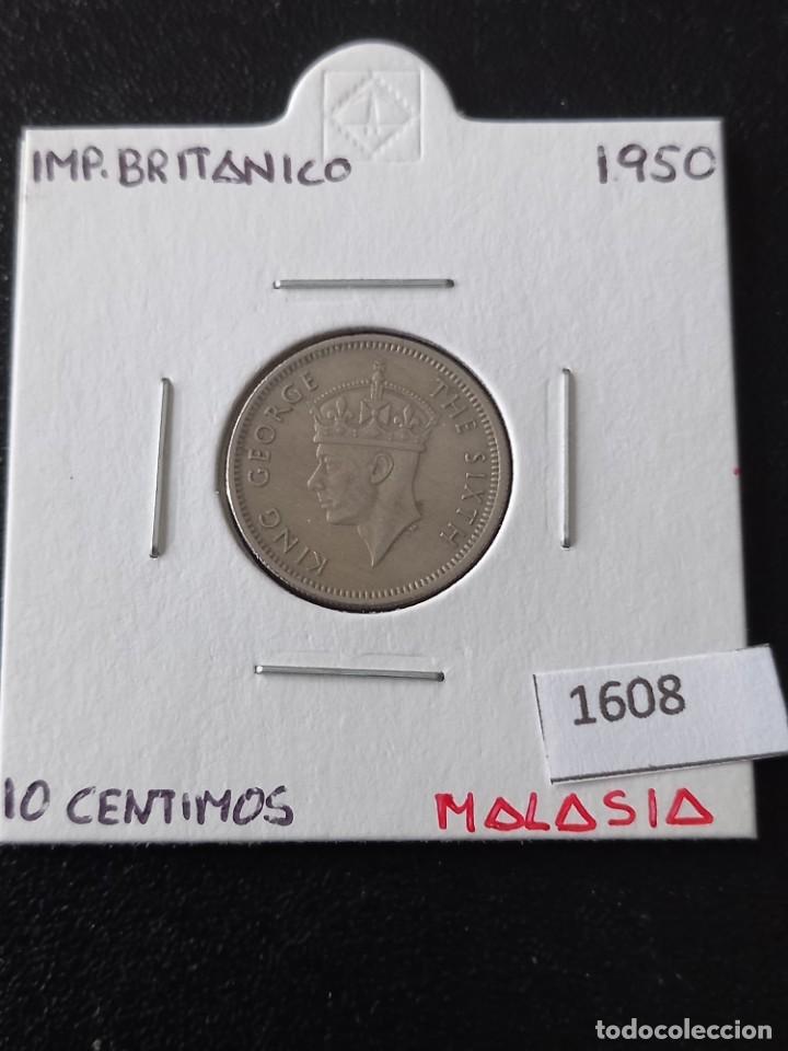 Monedas antiguas de Ocean&iacute;a: Malasia 10 c&eacute;ntimos 1945 - Foto 1