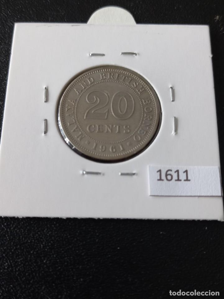 Monedas antiguas de Ocean&iacute;a: Malasia 20 c&eacute;ntimos 1961 - Foto 2