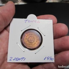 Monedas antiguas de Oceanía: MONEDA DE TONGA DE 2 SENTIS DE 1990 SC. Lote 316249268