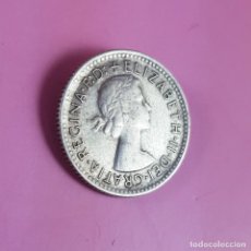 Monedas antiguas de Oceanía: MONEDA-AUSTRALIA-SIX PENCE-1957-PLATA 500-19 MM.D.-BUEN ESTADO-COLECCIONISTAS