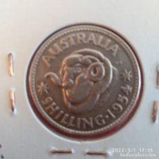 Monedas antiguas de Oceanía: MONEDA DE PLATA DE AUSTRALIA, 1 SHILLING 1954, BUEN EJEMPLAR, VER FOTOS.. Lote 321777658