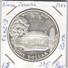 Monedas antiguas de Oceanía: E2973 MONEDA NUEVA ZELANDA 1 DOLAR 1977 PLATA PROOF 38