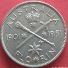 Monedas antiguas de Oceanía: AUSTRALIA 1 FLORIN DE PLATA 1951 ( 50 AÑOS DEL COMMONWEALTH DE AUSTRALIA). Lote 335042718