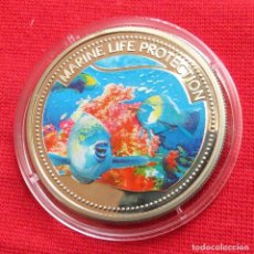 Monedas antiguas de Oceanía: PALAU 1 $ 2006 GOL PEZ SERIE MARINE LIFE. Lote 340115168
