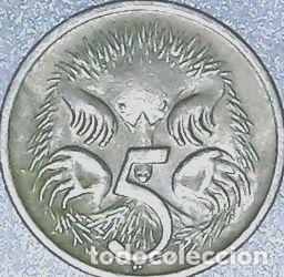 Monedas antiguas de Ocean&iacute;a: australia moneda 5 cent 1970 km 64 - Foto 1