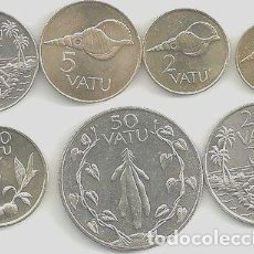 Monedas antiguas de Oceanía: SERIE DE 7 MONEDAS DE VANUATU ANO 199599 SIN CIRCULAR. Lote 340469603