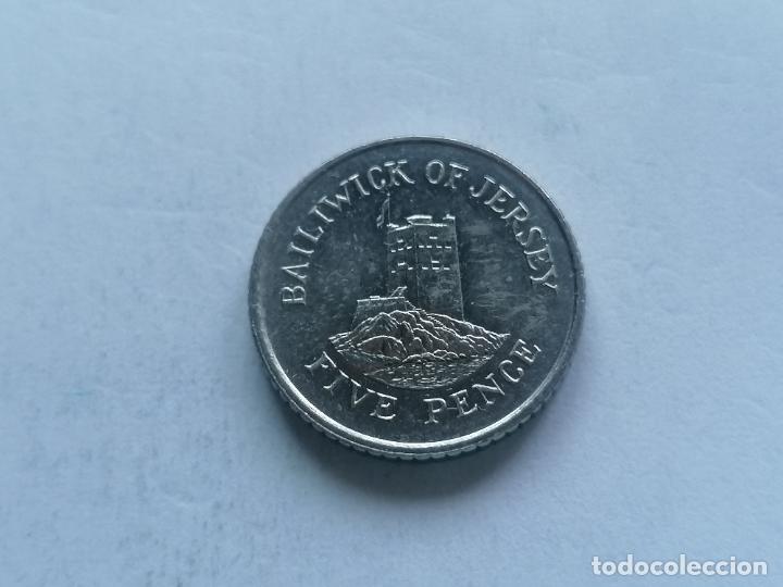 Monedas antiguas de Ocean&iacute;a: MONEDA FIVE PENCE 1993, JERSEY - Foto 2