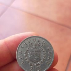 Monedas antiguas de Oceanía: MONEDA DE 20 VEINTE SENE WESTERN SAMOA OCCIDENTAL 1967 BUENA CONSERVACION. Lote 355196463