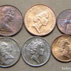 Monedas antiguas de Oceanía: LOTE 6 MONEDAS AUSTRALIA+ NUEVA ZELANDA SIN REPETIR SC. Lote 363199550