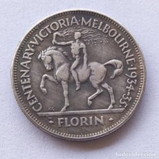 Monedas antiguas de Oceanía: 1 FLORIN AUSTRALIA DEL CENTENARIO DE LA VICTORIA DE MELBOURNE 1935 JORGE V