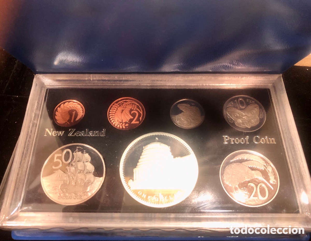 Monedas antiguas de Ocean&iacute;a: 1978 Nueva Zelanda (Set Proof) 7 monedas. - Foto 2