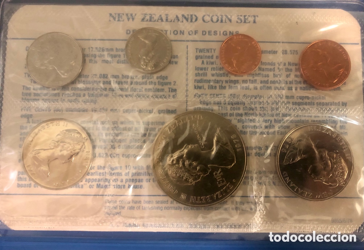 Monedas antiguas de Ocean&iacute;a: 2 Sets SC (sin circular) de 1978-Nueva Zelanda - Foto 2