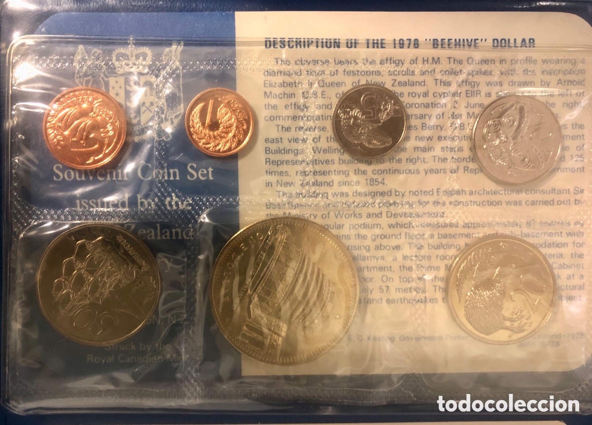 Monedas antiguas de Ocean&iacute;a: 2 Sets SC (sin circular) de 1978-Nueva Zelanda - Foto 3