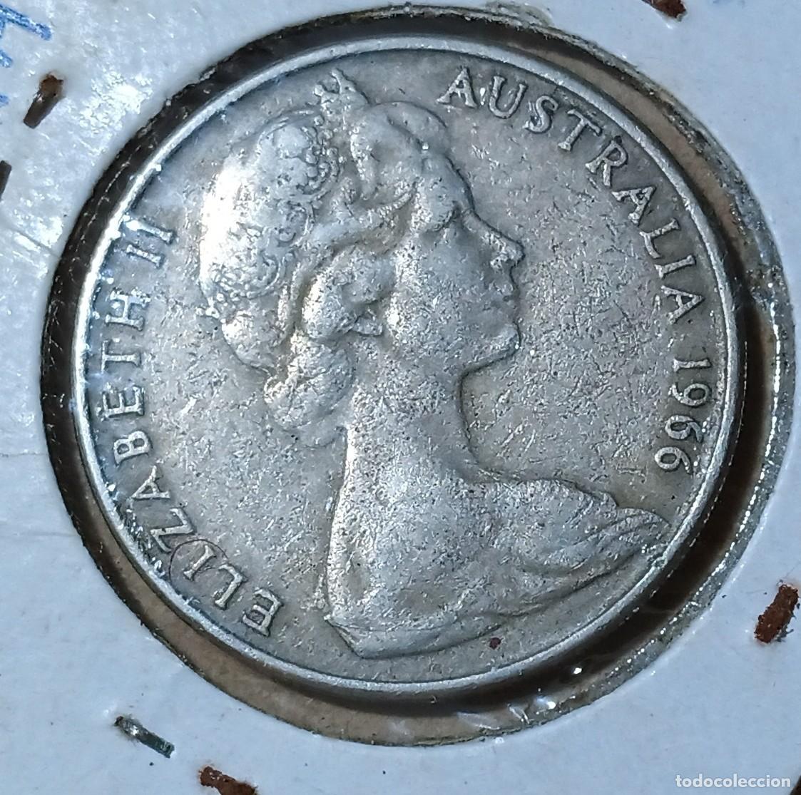 Monedas antiguas de Ocean&iacute;a: AUSTRALIA - 20 CENTS 1966 BC+ - Foto 1