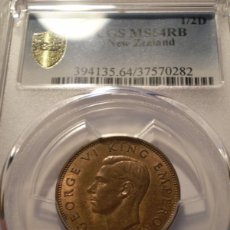 Monedas antiguas de Oceanía: 44SCA13 NEW ZEALAND 1940 HALF PENNY PCGS MS64 RB