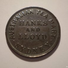 Monedas antiguas de Oceanía: 10SAW12 AUSTRALIA SIDNEY HANKS & LLOYD 1855 HALF PENNY TOKEN